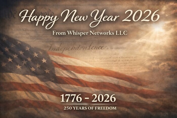 Happy New Year. 2026, The 250th Anniversary of Our Country.